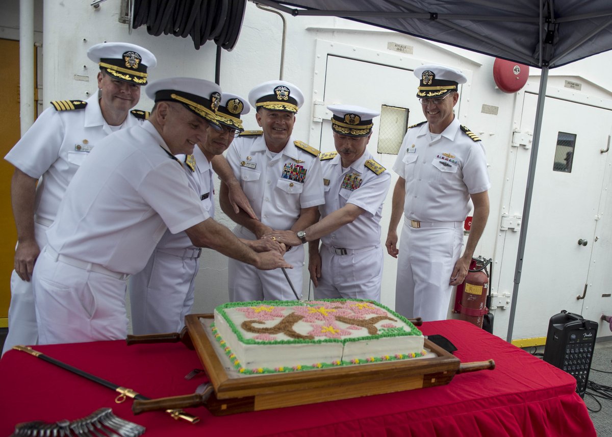 CaptPeterOlive's tweet photo. Supporting the Mission Commander receive guests at a reception to mark our arrival in Yokosuka.  MERCY has made a big splash here in Japan, and we are looking forward to taking her to Tokyo for the important events she will be doing there. https://t.co/OFYlksG86P