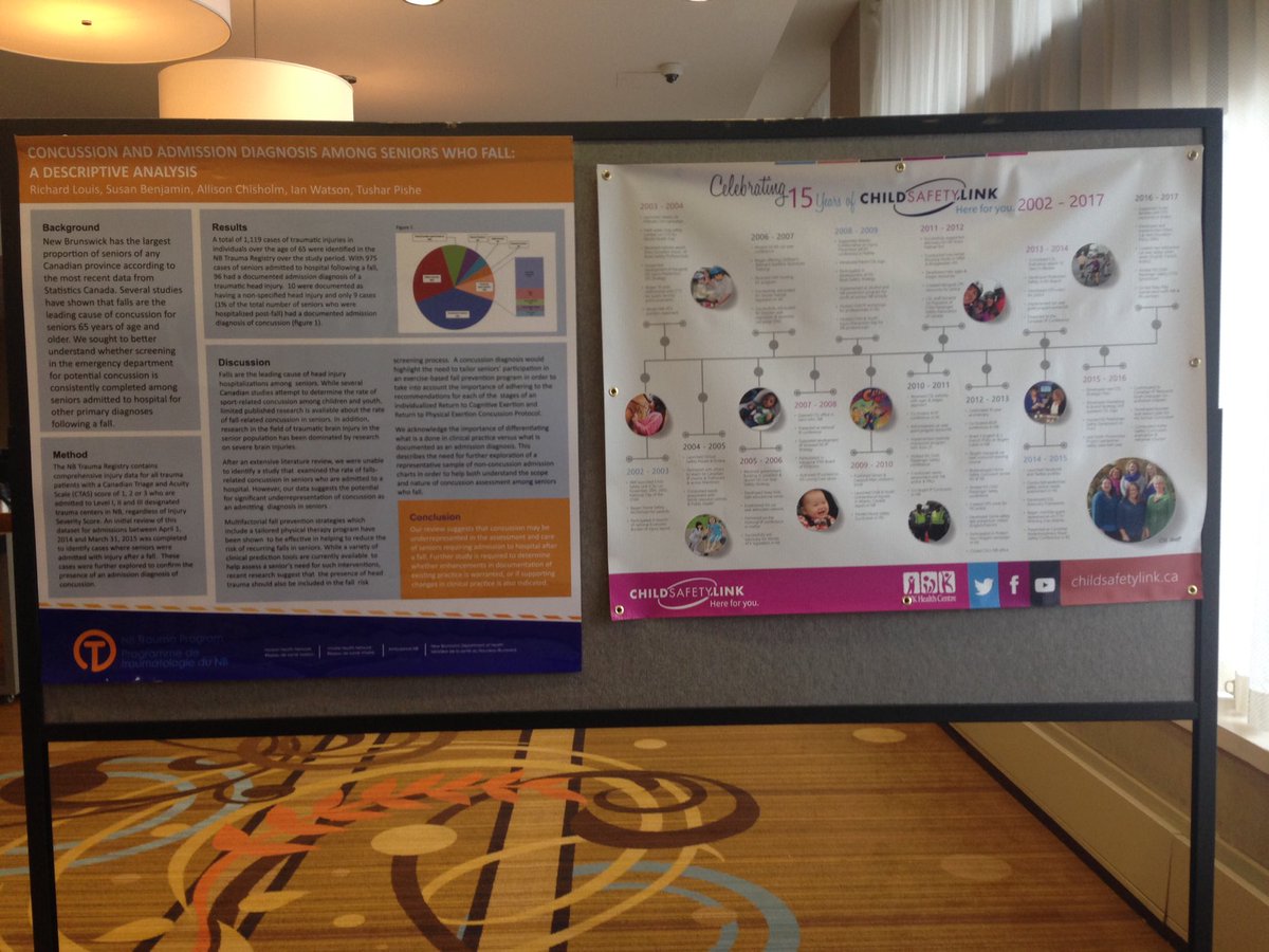ACIPConference's tweet photo. @TraumaNB and @childsafetylink posters displayed for delegates #ACIP2018 https://t.co/xwh0z8cuL8