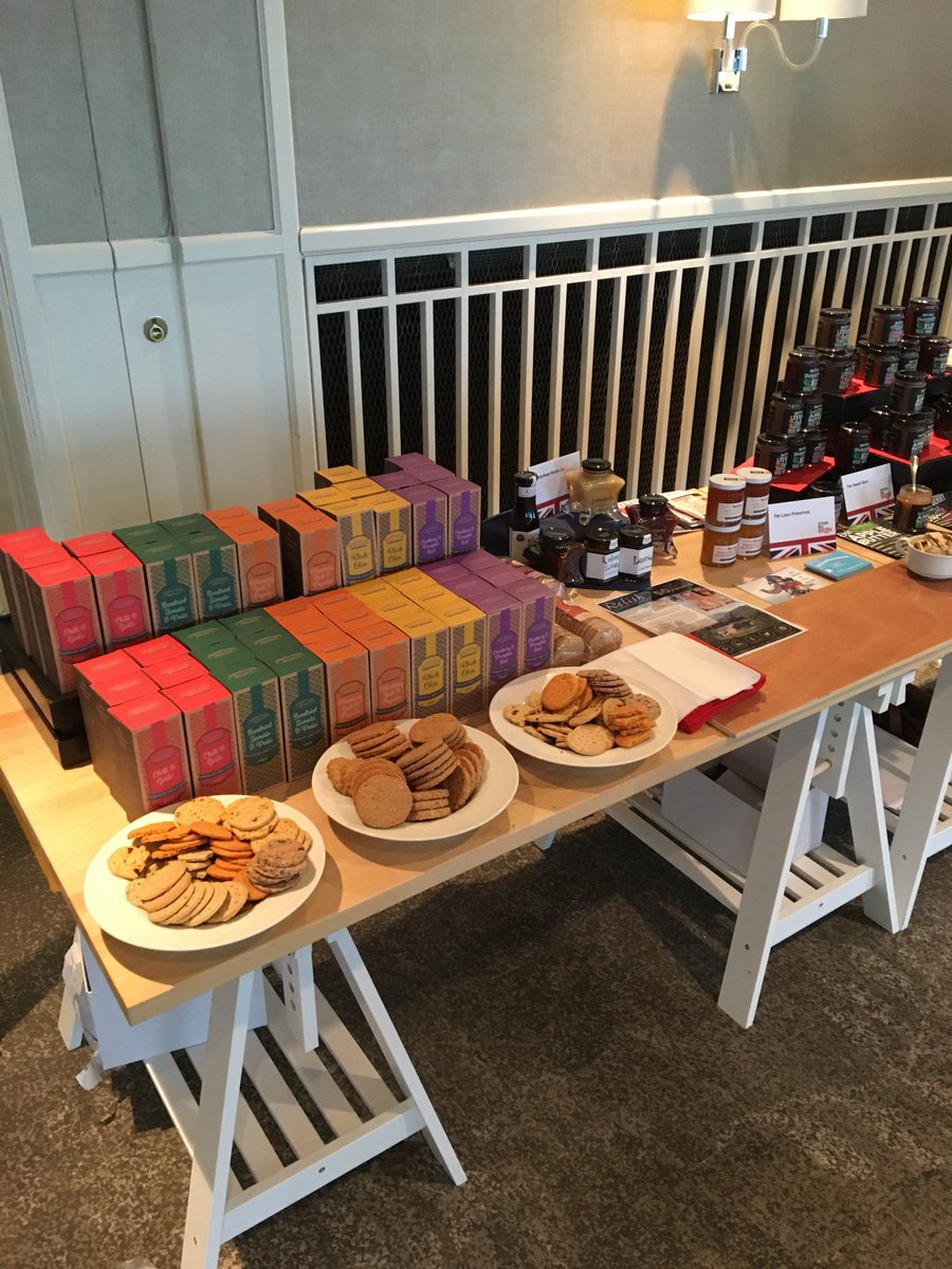 tradegovuk_NE's tweet photo. All set up and ready for the guests to arrive at the #Queensbirthdayparty event #Munich. Showcasing quality products from across the #NorthernPowerhouse. https://t.co/Ck8mdpj3FW