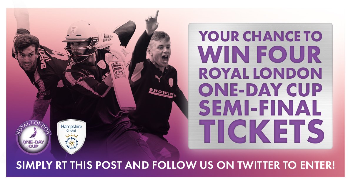 hantscricket's tweet photo. It's COMPETITION time! 🙌

🎟️ We're offering you the chance to win four tickets to our @OneDayCup semi-final at @TheAgeasBowl this Monday!

✅ Simply RT this post and follow us to be in with a chance of winning! https://t.co/1kW5gNOXL6