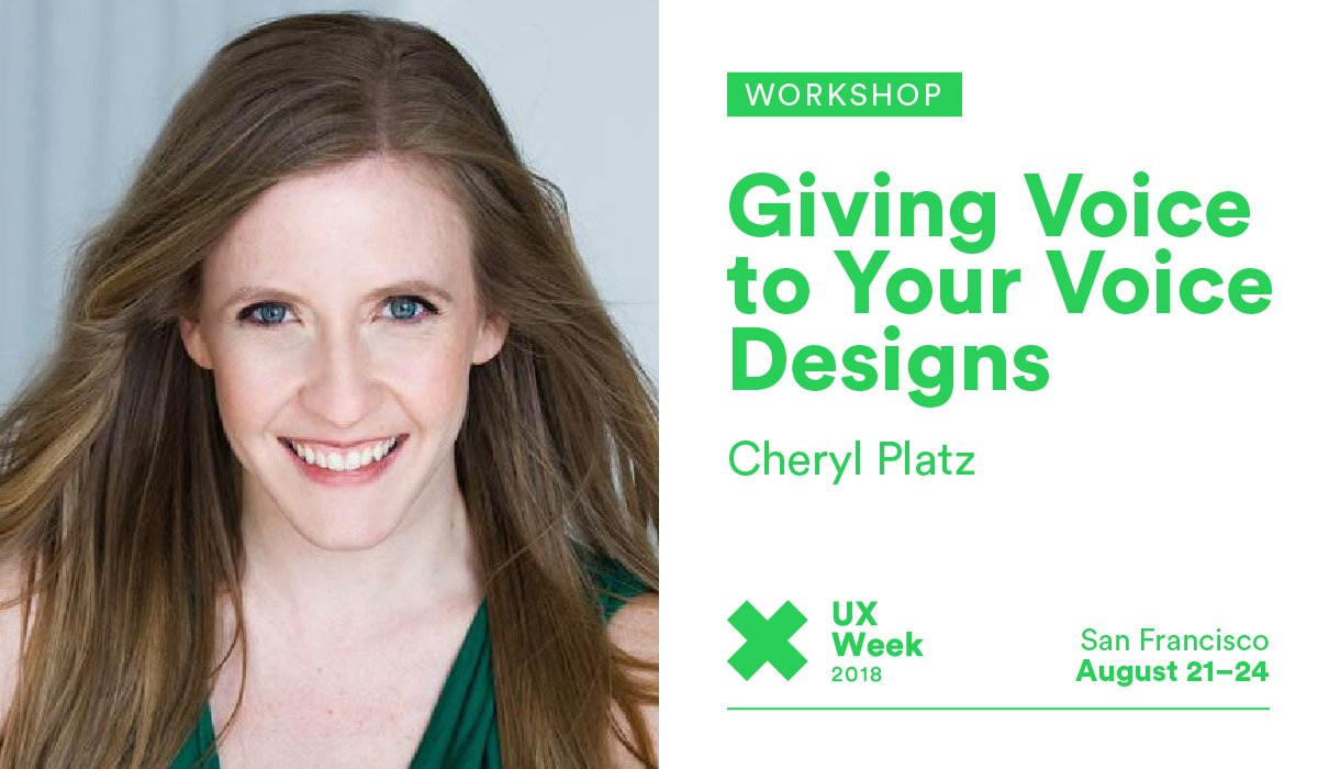 There’s a greater need for voice designers than there are folks experienced in #VoiceDesign. Join us and see how the skills you already have can translate to this evolving design specialty. #UXWeek18 @muppetaphrodite
bit.ly/UXWeek18Cheryl