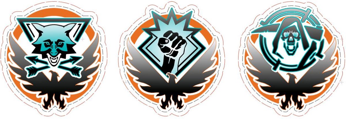 DanZeGoon's tweet photo. These beauties will be coming alive tomorrow! I'll be printing them over night. Thanks @TheDivisionGame &amp; @Ubisoft for the fan kits to make these possible! #Specialists #Stickers #Vinyl #Decalmaker https://t.co/nfk6U0wwSQ