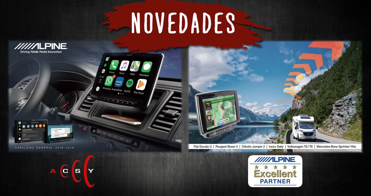Acsysl's tweet photo. #barcelona #españa #caraudio #tuning #radios #androidauto #carplay #alpine #camper #autocaravana #verano #summer

ACSY - distribuidor oficial de ALPINE https://t.co/XOmZMhCBQv