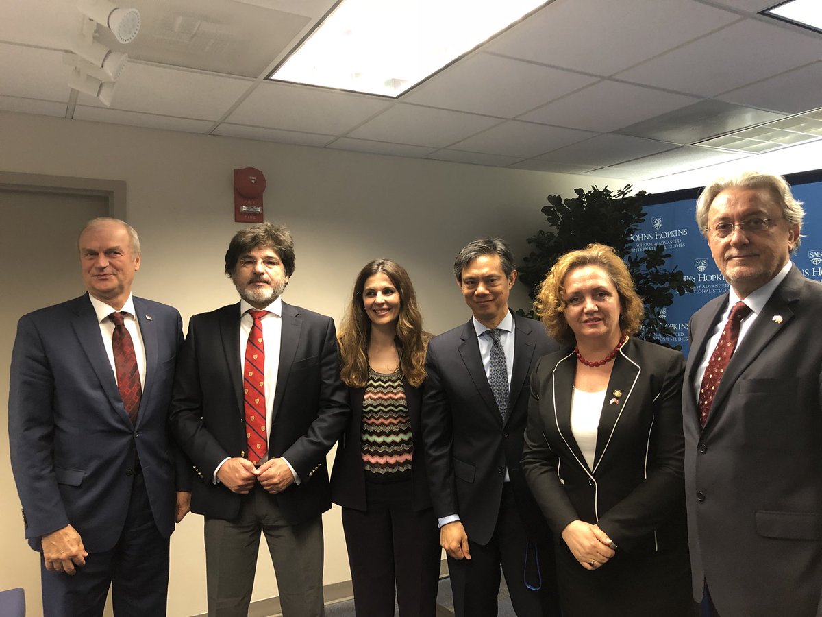 The Western Balkan colleagues are all here <a href="/SAISHopkins/">Johns Hopkins SAIS</a> to support and congratulate #HoytYee in taking his #MediterraneanLeadershipAward 
The #RegionalCooperation that he supported so passionately.