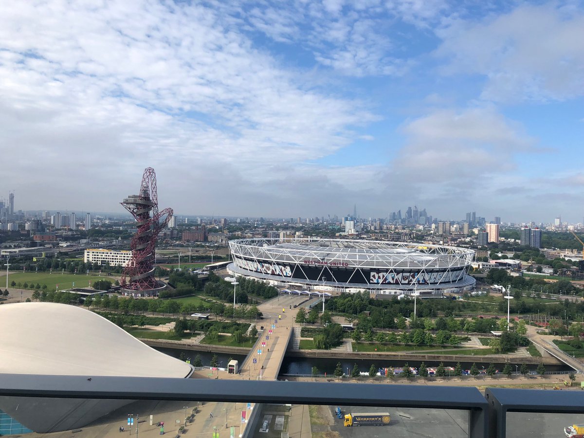 janinechidlow's tweet photo. Great to be one of the first teams into the new ⁦@TheFCA⁩ building ⁦@RSOutsourcing⁩ what views. I love the wellness floor #CSR #olympicpark https://t.co/06XnueG0ra