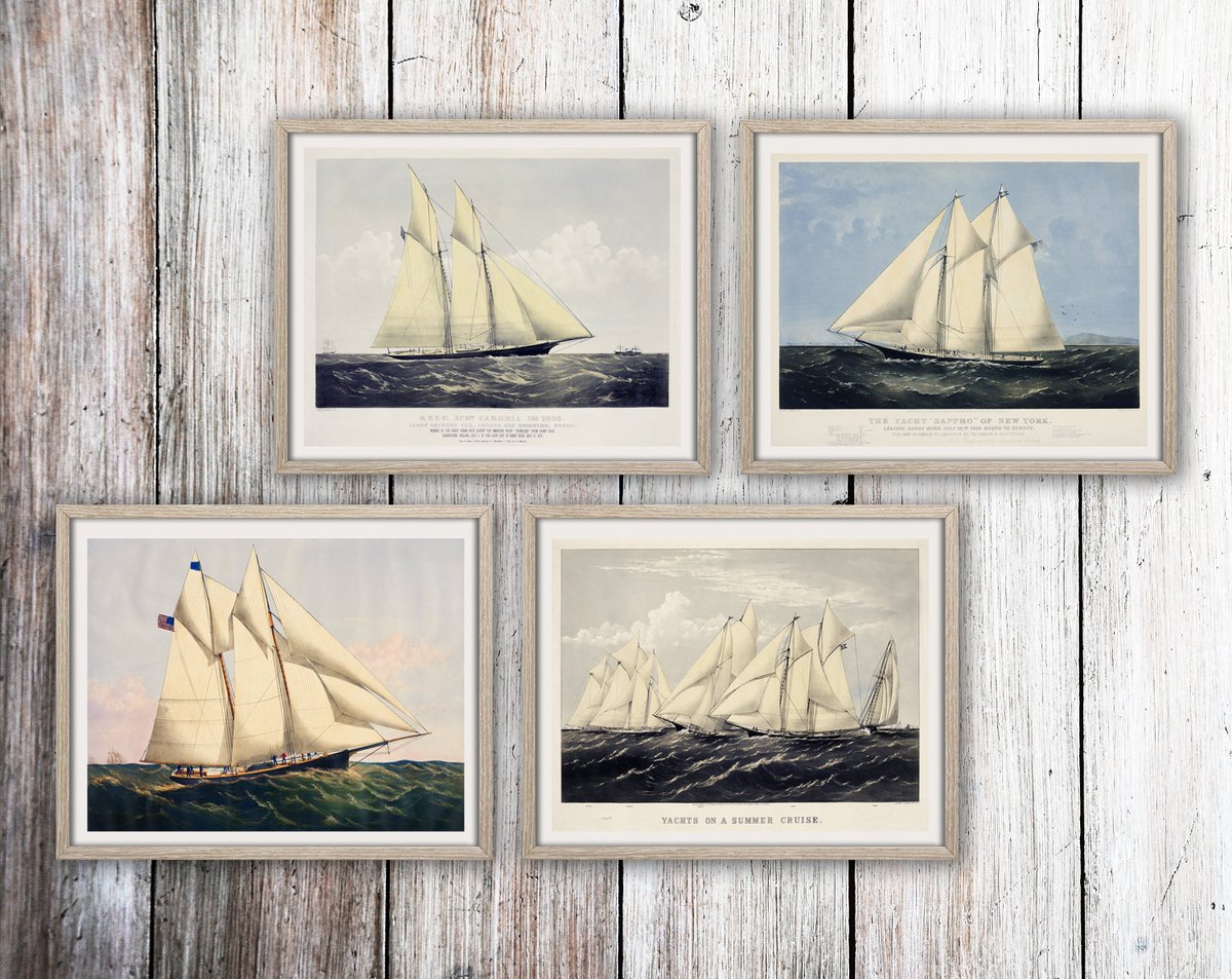 Excited to share the latest addition to my #etsy shop: Nautical Poster Set of 4 Vintage Style Yacht Prints Ship Decor Ship Wall Art beach House Decor Nautical Wall Art Sailing Decor Sailing Art etsy.me/2JAALUD #art #print #giclee #sailingart #sailingdecor #naut