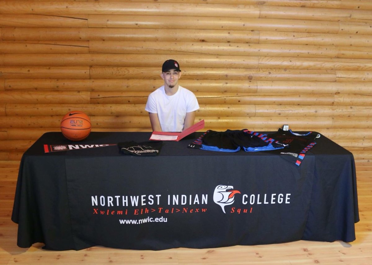 Congrats to Steven Sotomish who has signed his letter of intent to join the Northwest Indian College to play basketball! Steven is from North Beach in Ocean Shores, WA. He was a First Team All-League performer and led the 2B Pacific League in scoring during the 2017-'18 season.