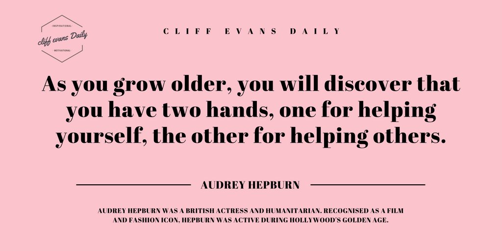 cliffevansdaily's tweet photo. We need to help one another for us to get blessing and be successful.
#dailydoseofmotivation
#cliffevansdaily https://t.co/n7dS9WFDMa
