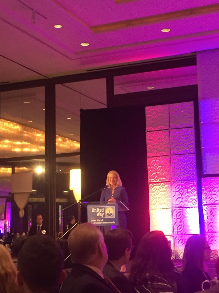 unitedwaySWPA's tweet photo. "We are changing lives, and I thank you all for that." -Karen Larrimer, Head of Retail Bank &amp; Chief Customer Officer, @PNCBank &amp; #UnitedWaySWPA Board Chair. https://t.co/WBGR09KTxN