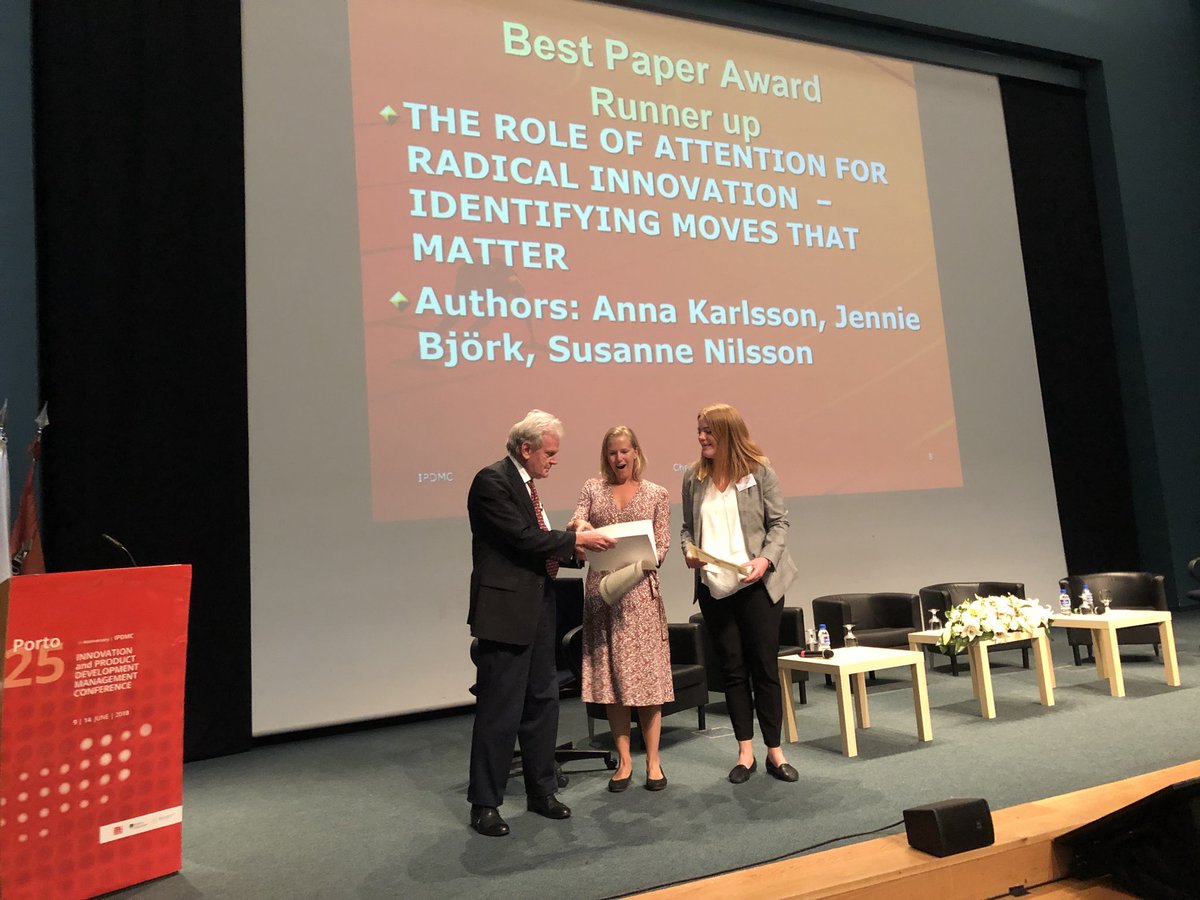CIM_Journal's tweet photo. Congratulations to editor-in-chief @JennieCMBjork, @Annakarlsson and @susannenilsson for getting the runner up best paper award #IPDMC2018 🎉🍾🎊 https://t.co/Ei3qyXbnWj