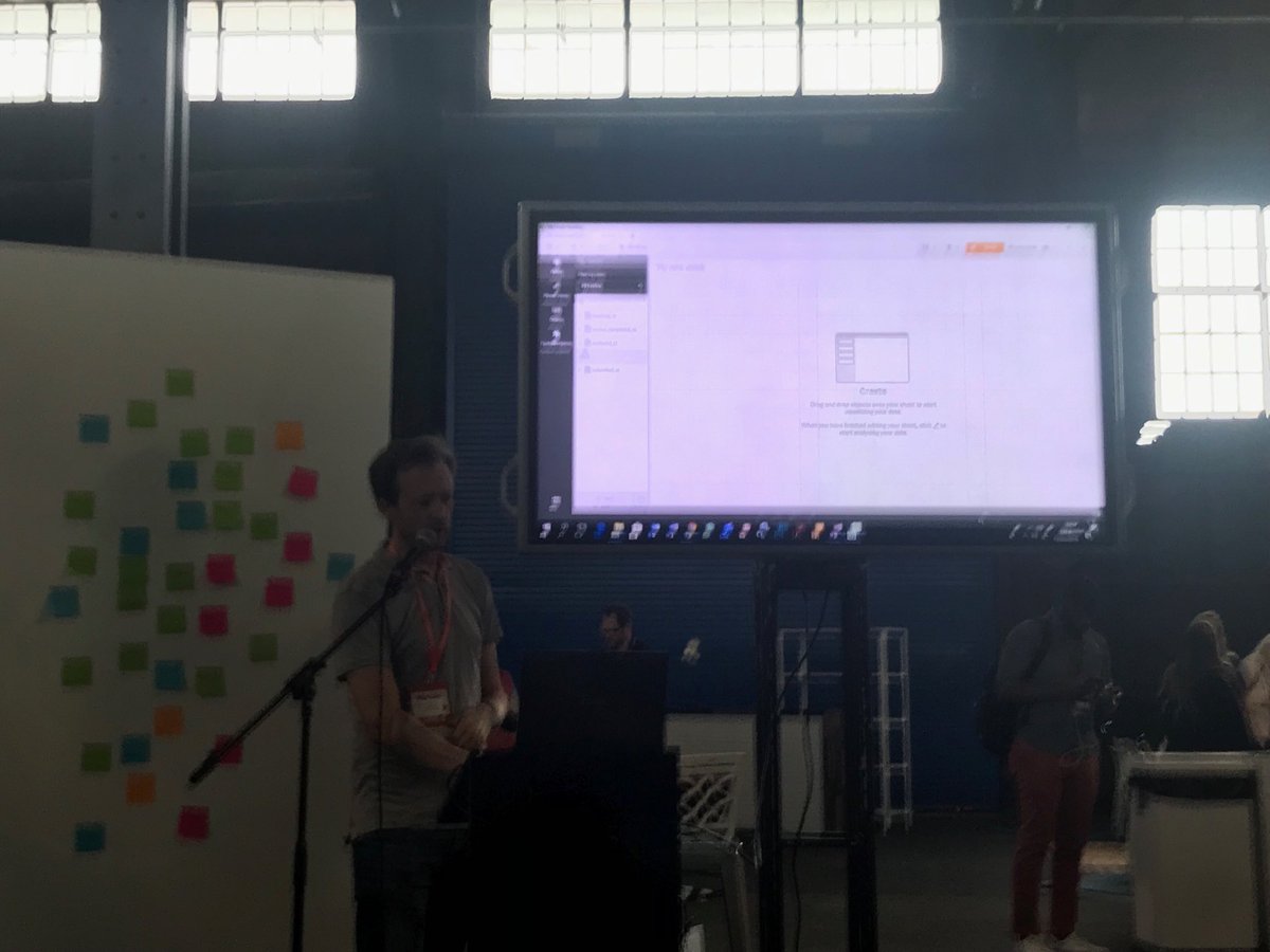 dwlyons's tweet photo. ⁦⁦@mgow⁩ building a live #Qlik app in a simple upload: “start with data that matches your mission outcomes” #Collaborative18 https://t.co/dFwT9pY9F2