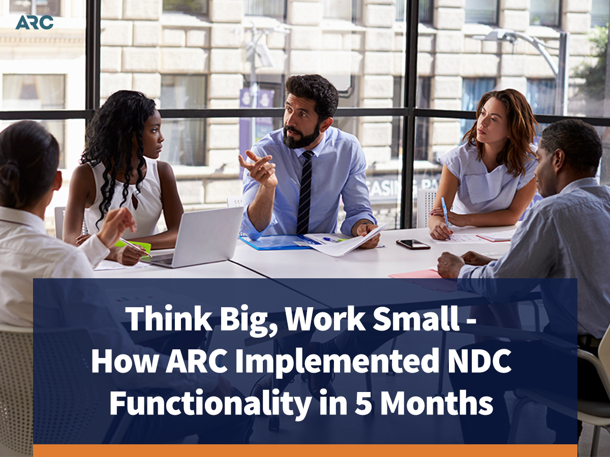 ARCtalk's tweet photo. Think Big, Work Small - How ARC Implemented #NDC Functionality in 5 Months - Sr. Manger of Product Development Jeevan Voduru explains exactly how https://t.co/iTqwMf5q06 #technology #flightdistribution #airlinedistribution #newdistributioncapability #productdevelopment https://t.co/IftFM5tzoA