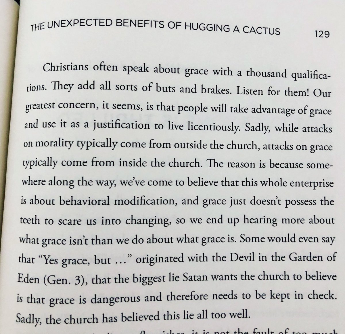 TullianT's tweet photo. The devil wants us to believe that grace is dangerous and needs to be kept in check. https://t.co/itr2CvBefb