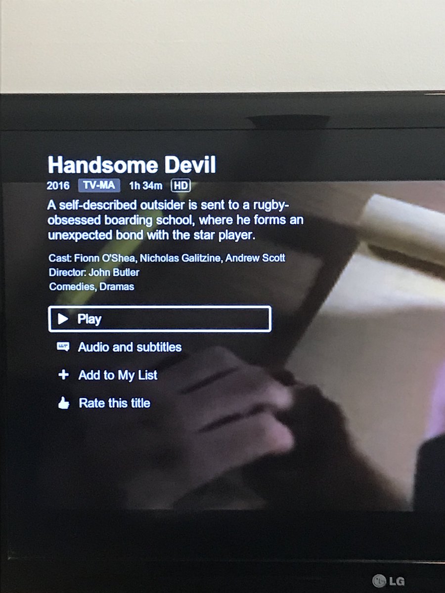 onemxremiracle's tweet photo. I have risen from the grave to tell you all about this lgbt film I’m watching called  Handsome Devil. It’s basically a unilock au ft a ginger nerdy gay Sherlock and a rugby John. 

Also features badass teacher Andrew Scott. https://t.co/NRMD0RaHqq