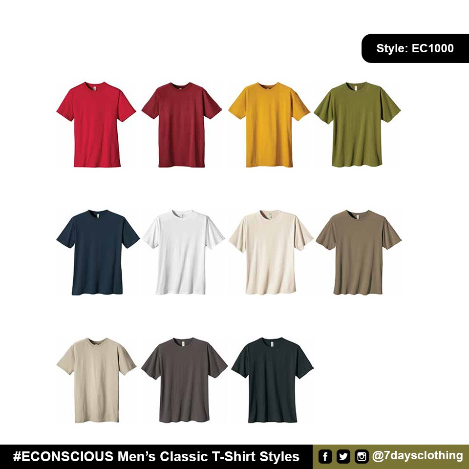 7daysclothing's tweet photo. #Econscious Menβs Classic #TShirt Styles | 7daysclothing https://t.co/8TyxfpGBHI
Features:
β’ 5.5 oz, 100% organic cotton ringspun jersey
β’ Side seam construction
β’ Shoulder seam clean finished with self-fabric tape
β’ Double needle cover-stitched seams
β’ Cotton rib neck https://t.co/pT980PXq6E