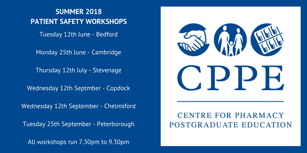 CPPEEast's tweet photo. @zara_mehraCPPE ran our "Patient safety" workshop in Bedford last night - you can still book onto an event near you in the East of England: next up is Cambridge on Monday 25th June with @rachelrosecppe
https://t.co/6LyaZJqMeH
#CPPEPS @CPPEEngland https://t.co/7iNd1S8Tx1