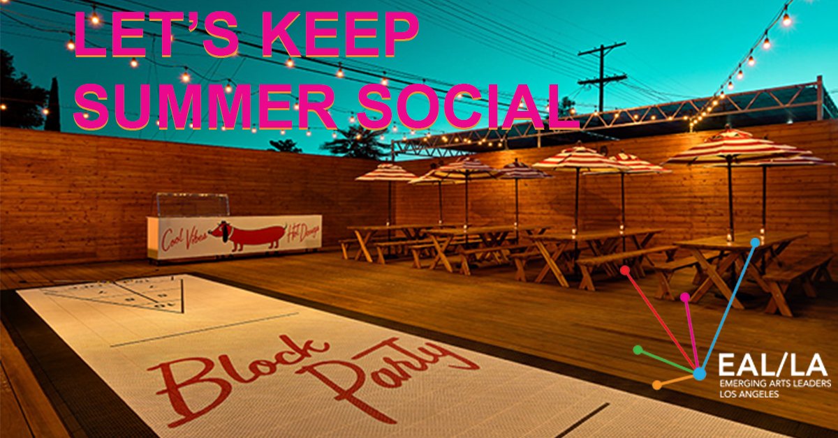 eallaorg's tweet photo. KEEP SUMMER SOCIAL ☀ - Join EALLA for Summer Night Happy Hour on Wednesday, June 20 - from 6-9 pm at the Block Party in Highland Park.

$1 OFF all canned &amp; bottled beer.
$2 OFF all wines by the glass &amp; 12oz draft beer
$3 OFF all snow cone cocktails. - https://t.co/N8fs4Gwk9b https://t.co/n3BaehTp11