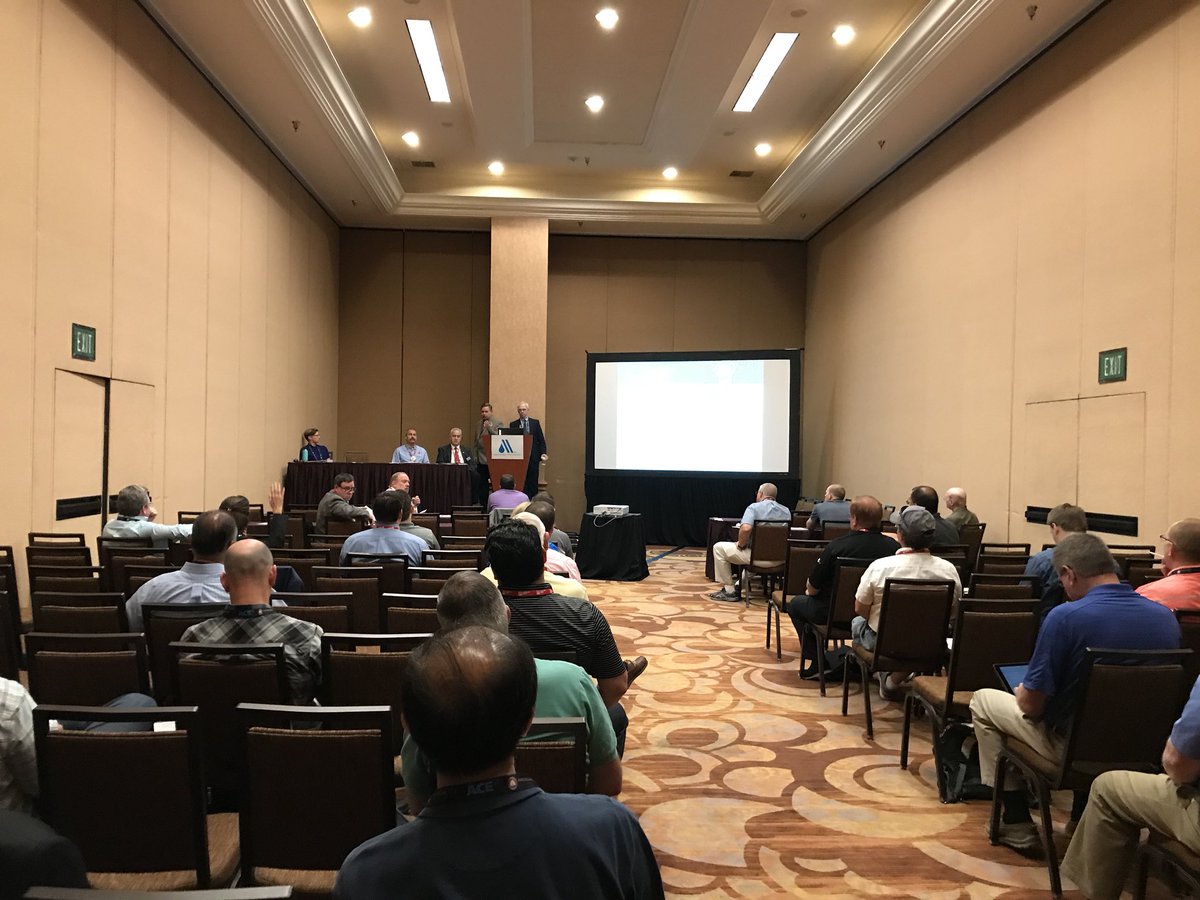 NFPA's tweet photo. The joint education session between @AWWAACE and #NFPAConf is going on now covering how to solve the challenges of the fire protection system and water utility nexus. https://t.co/DIR9HFATZX