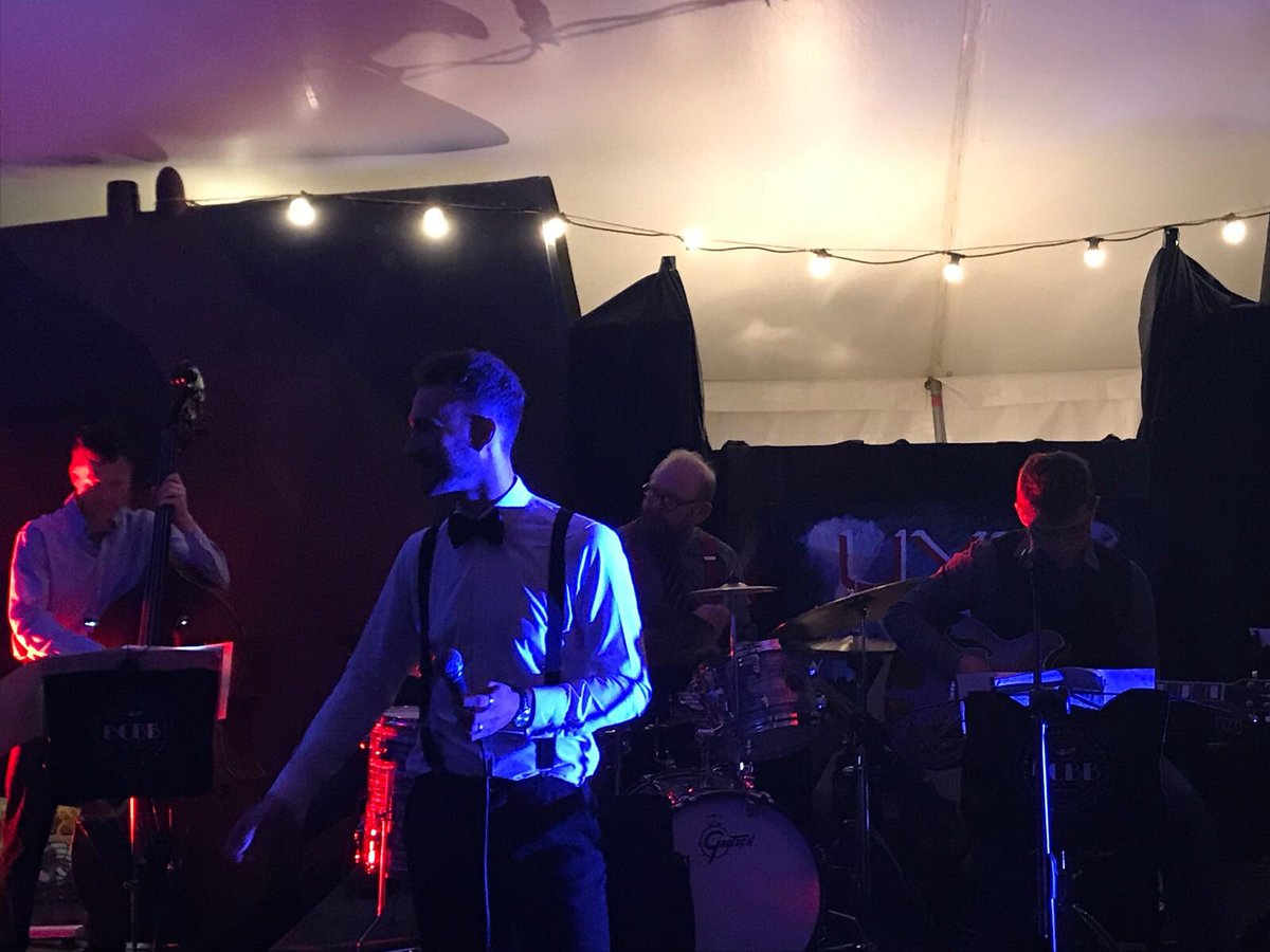 JPrescottVocal's tweet photo. Haven’t updated my twitter feed in a LONG time! I’ve had my busiest year yet with events across the UK 😀🎶 Here’s some recent shots #digforvictoryshow @AldwickEstate #recordingsession #WeddingPlanning #weddinginspiration #jazzandswing #bigband https://t.co/zjokwGJykF
