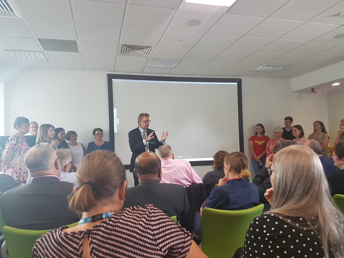 RJAH_NHS's tweet photo. A celebration was held this afternoon to mark Releasing Potential cohort 2 completing the programme.

Members presented their projects to colleagues from across the Trust, and received certificates of completion from @mbrandreth, @frankcollins111 &amp; @resconsult4. Well done all! 👏 https://t.co/SXIumInCoM