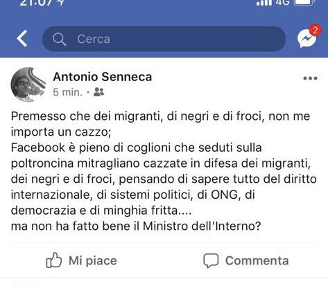 aureliomancuso's tweet photo. Caro @matteosalvinimi sulle affermazioni di questo agente di Polizia di #Grosseto hai qualcosa da dire? Qualche provvedimento da assumere? #razzismo #omofobia #PoliziadiStato #Viminale https://t.co/LAAT0M3Lvt
