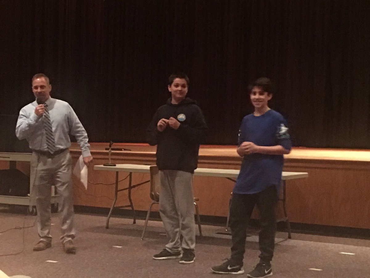 Brackmandrama's tweet photo. Congrats to our Valedictorian @SchagerRyan and Brody our Salutatorian here at ROBMS!! 8th Grade grads getting psyched!!    #brackmankidsrock https://t.co/LgDkaXUCXd