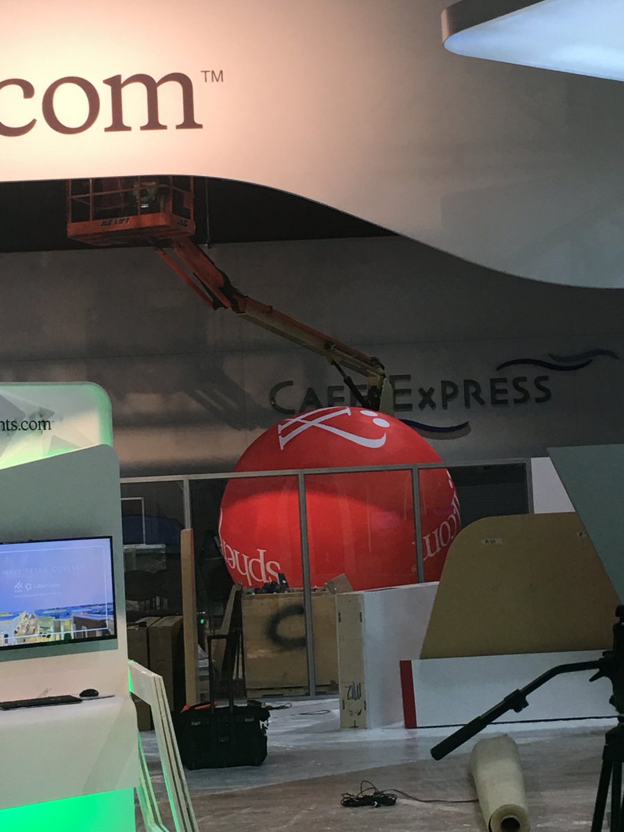 Spherexx's tweet photo. Setting up Booth #845 for #Apartmentalize! Ready to relaXX?
Just look for the giant sphere! #SpherexxTeam #NAA https://t.co/6KTfviuxG9