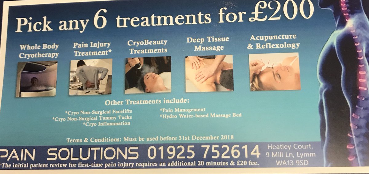 PainSolved's tweet photo. Very limited time offer.... this includes our whole body cryo therapy https://t.co/zdM27r6wp7