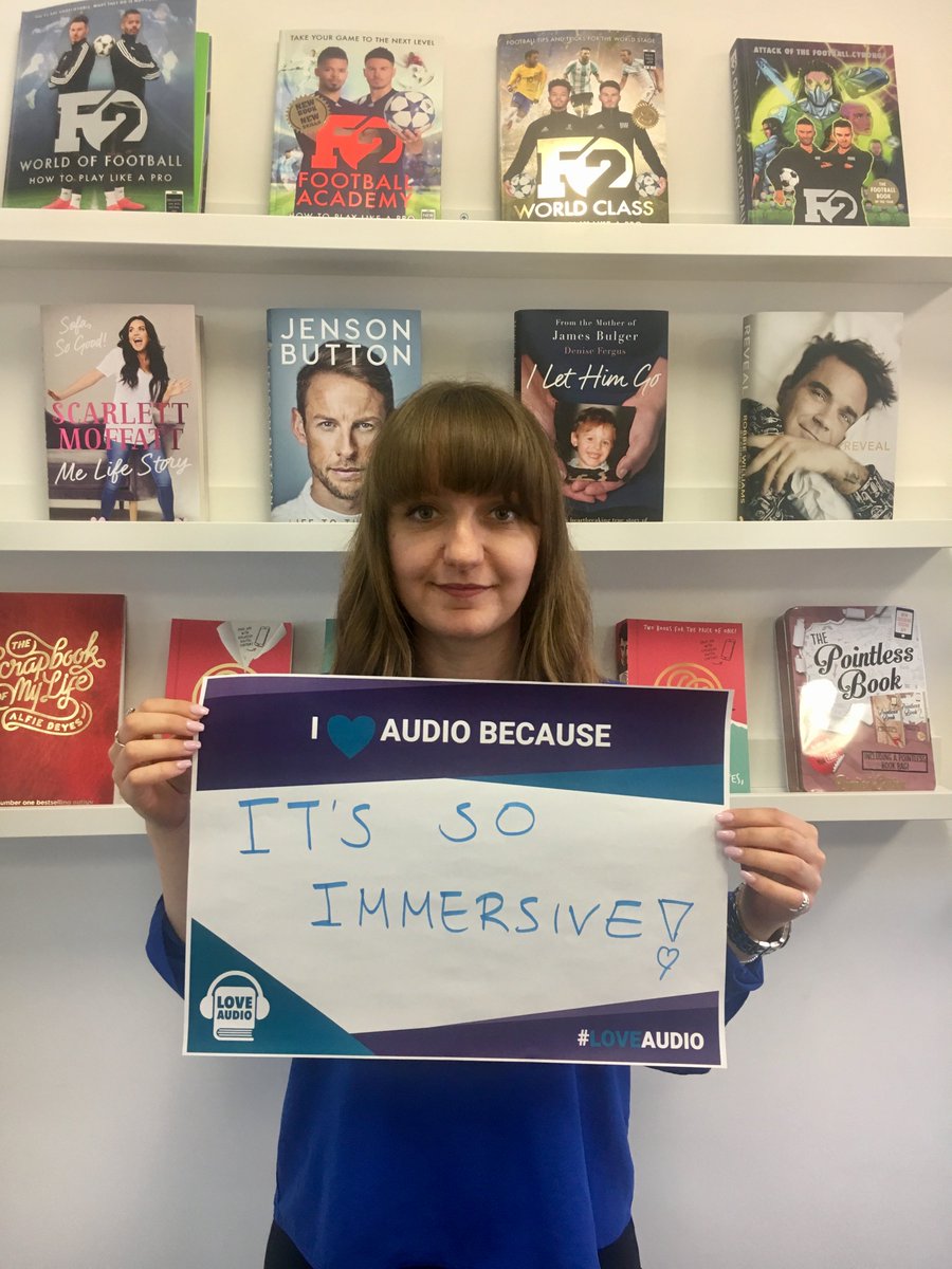 bonnierbooks_uk's tweet photo. Digital Queen Alba @KRPbooks tells us why she #LovesAudio 🎧📚 Loving all of the @BlinkPublishing titles on display 🙌 https://t.co/3vky7tCy2W