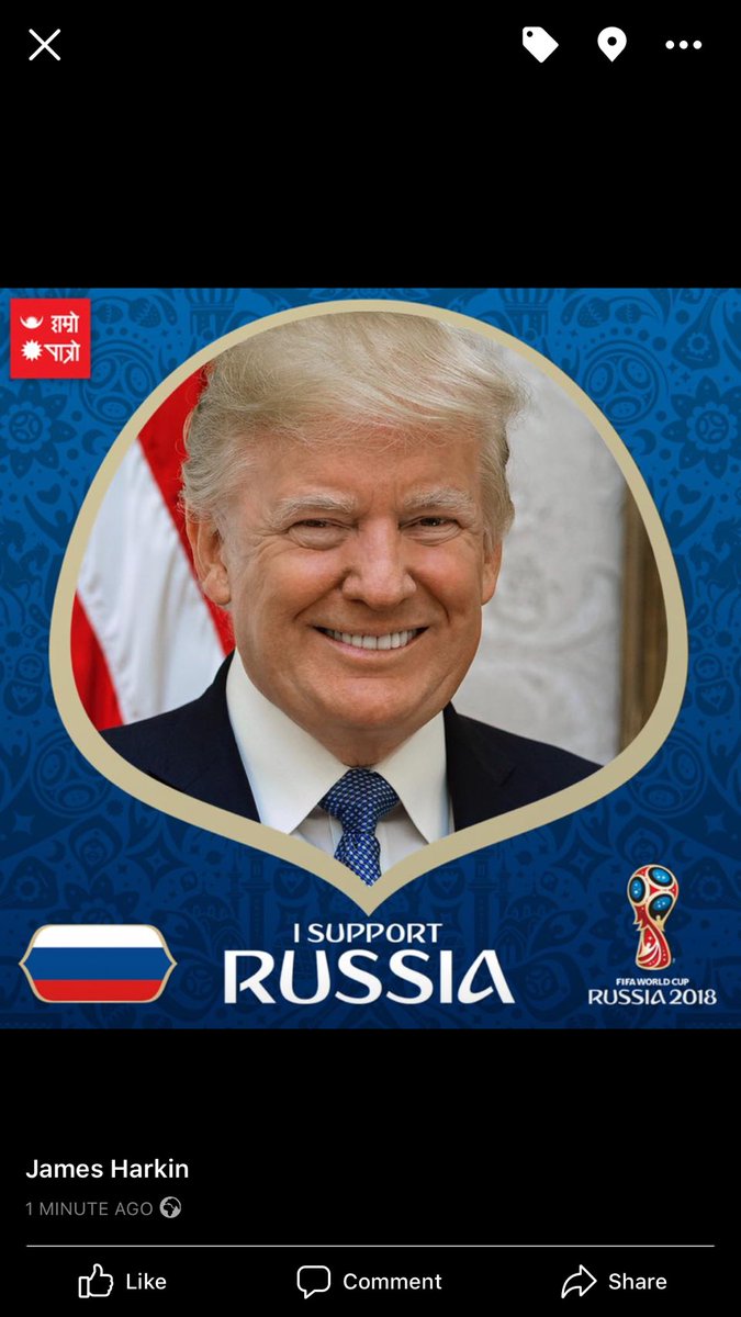 JamesHarkin's tweet photo. Having some fun with the Facebook World Cup filter. https://t.co/Ijr6rB6KoT