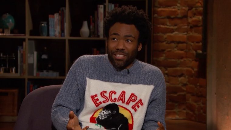 ComicBook's tweet photo. Donald Glover is opening up about Star Wars and The Lion King movie in the exclusive Talking with Chris Hardwick clip! https://t.co/714JnSVZ1d https://t.co/ODadRRclVq