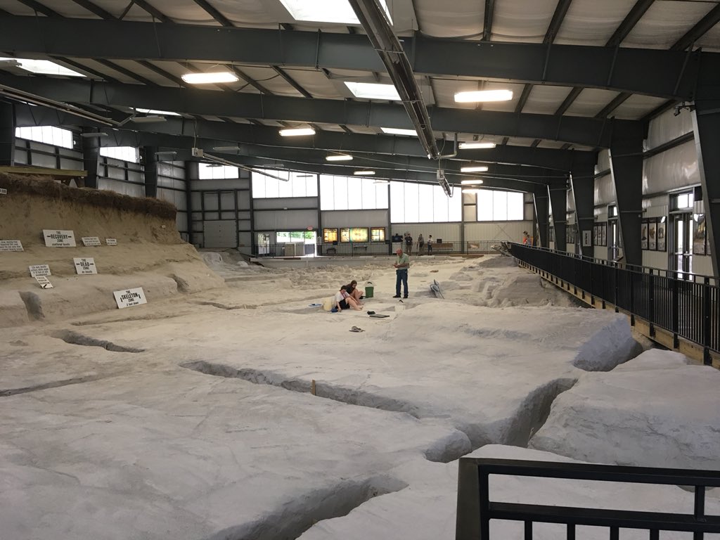Dr_CrocoGator's tweet photo. #RoadTrip to #Wyoming continues with a stop at the amazing rhino-filled Ashfall Fossil Beds State Park in Nebraska. This site preserves victims from a 12 million year old volcanic eruption, burying this watering hole in ash. Such an incredible place! #AshfallFossilBeds https://t.co/JLoFNL7S46