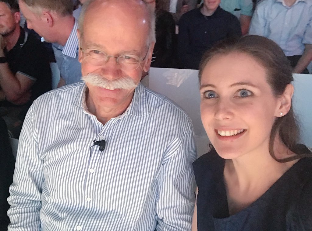 Dieter Zetsche and Clare Jones in the audience