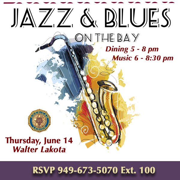 alpost291's tweet photo. Tomorrow! Enjoy wine, dine and cool jazz with Walter Lakota #alpost291 #jazzandbluesbythebay https://t.co/ai3PZouraQ