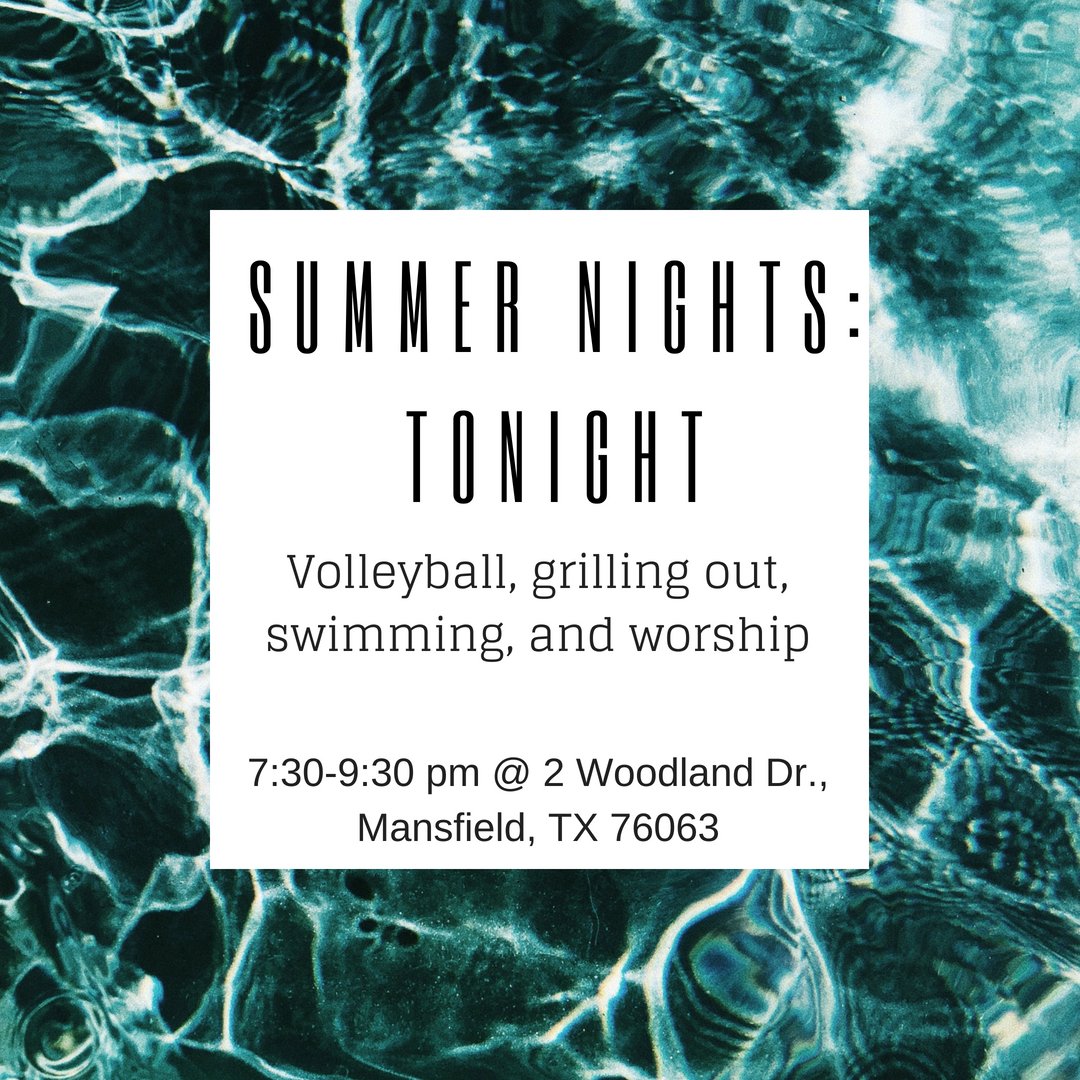 rcstudentsmw's tweet photo. TONIGHT: 7:30-9:30 PM. Come hang out with some good friends in good vibes. Can't wait to hang with Rush Creek Students on a summer night. #SummerNights https://t.co/87B8kUnqeJ