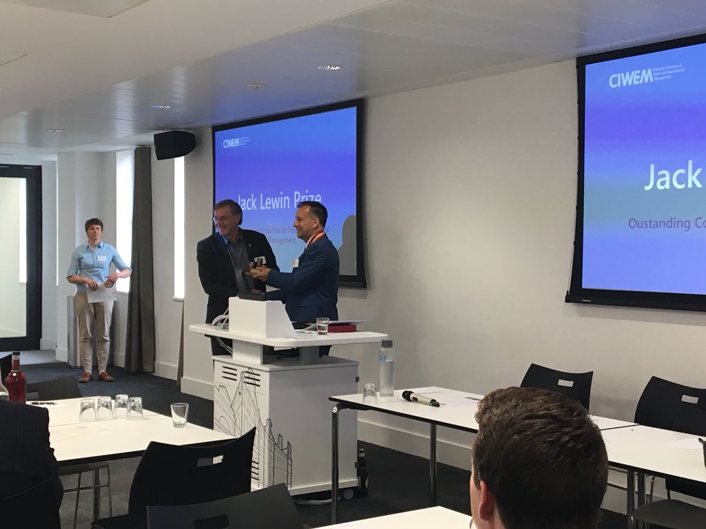 Our 2018 winner of the Jack Lewin Prize for contributions to the industry is Chris Broome. Recently retired, Chris contributes far &amp; wide applying his expertise to his charity work improving access to safe water for communities affected by the Chernobyl disaster. Well done Chris!