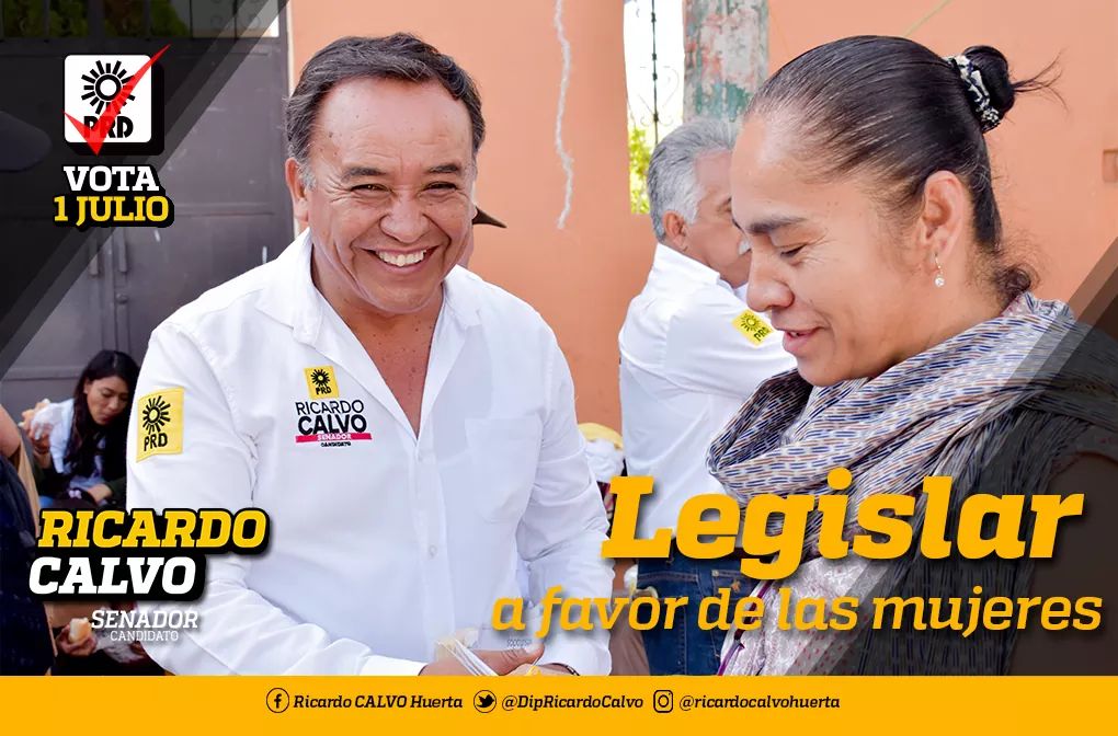 DipRicardoCalvo's tweet photo. Desde el Senado de la República legislaré a favor de la igualdad y los derechos de todas las mujeres morelenses. #IzquierdaHoy #VotaPRD #RCH2018 https://t.co/HMs5VBegbG