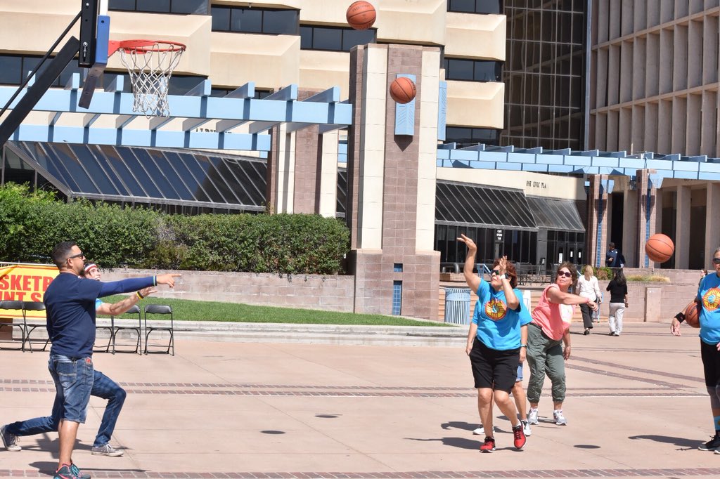 ABQCityCouncil's tweet photo. Today is the Year Out Celebration for 2019 National Senior Games to be held in #ABQ. Councilor @_Brad_Winter helped kicked off today’s event that will be on Civic Plaza to 3pm, come and learn more about the games! https://t.co/WHiUqLmGmV