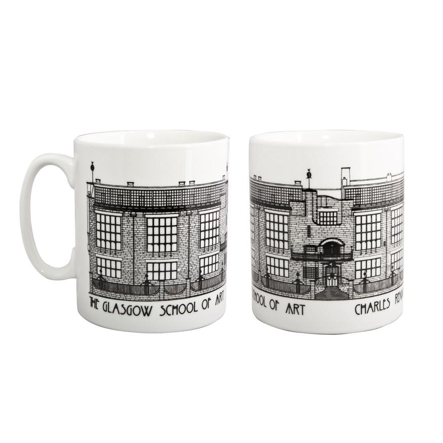 Back in stock in time for Father's Day and graduation! This monochrome mug features Charles Rennie Mackintosh's architectural masterwork <a href="/GSofA/">The Glasgow School of Art</a>, and is exclusive to us:
gsashop.co.uk/collections/fa…
