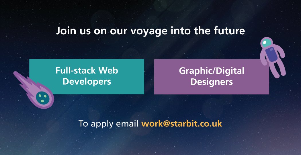 starbitdigital's tweet photo. Looking to expand your horizons in #digitalinnovation? Join us on our voyage into the future! Only 2 days left to apply for our #design and #development #jobs in #Edinburgh. https://t.co/tb6xbcuGhq