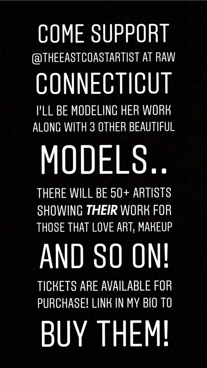 Colombiann_Mami's tweet image. IF YOU LIVE IN CT AND IS INTERESTED IN ART, MAKEUP AND ANYTHING IN BETWEEN THOSE LINES 
PULL UP JULY 18TH AT THE OAKDALE THEATER FOR RAW CONNECTICUT! 
TICKETS ARE AVAILABLE FOR PURCHASE IN THE LINK! 
rawartists.org/theeastcoastar…