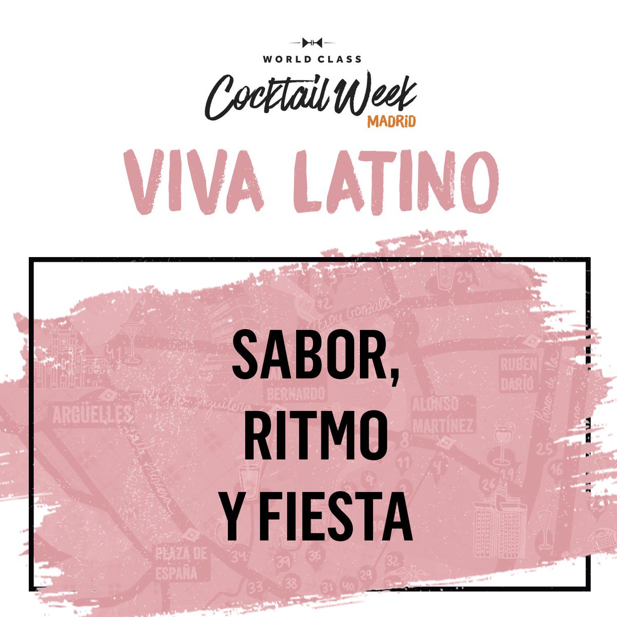 DiegoCabreraBar's tweet photo. ¡Ya comenzó la #WorldClassCocktailWeek! #Madrid se divide en cuatro distritos para vivir la #coctelería de una manera distinta... ¡y #SalmonGuru estamos en #VivaLatino! Y no os olvidéis de seguir la ruta y visitar todos los fantásticos locales que forman parte de este gran evento https://t.co/EpyVNoFfN7