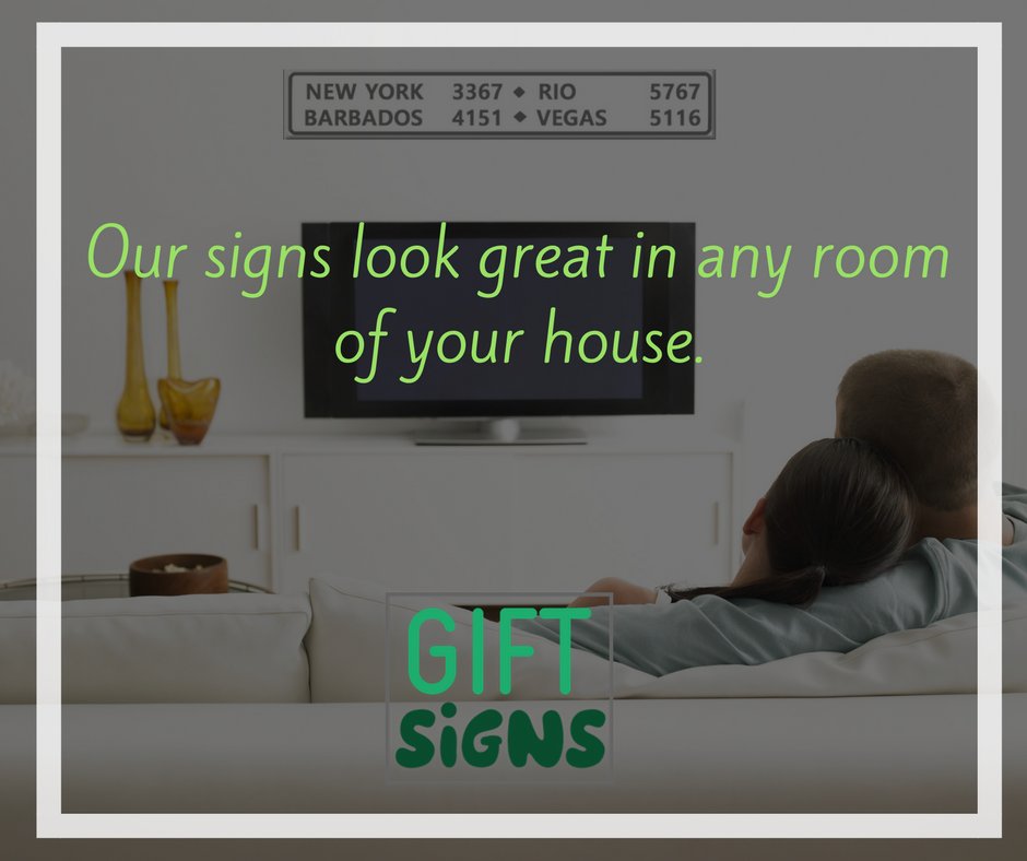 Personalise your message for a room in your house, shed or garage wall. Discount code available for a short period only g2s2712 for 10% discount on all sizes. giftsigns.co.uk #personalisedsigns #housedecoration