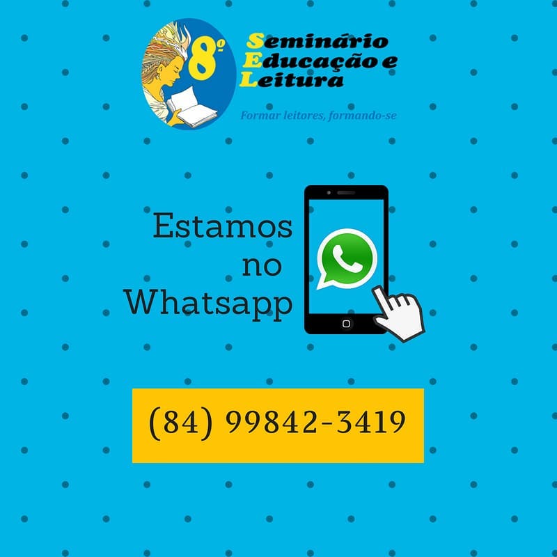 SelUfrn's tweet photo. Agora estamos também no WhatsApp! Você pode entrar em contato para tirar suas dúvidas sobre o nosso 8° SEL.
Participe também do nosso grupo. Link: https://t.co/OmMYSWckBU
Horário de atendimento: 9h as 18h.

 #VEMPROSEL #SELUFRN #GRUPODEPESQUISAENSINOELINGUAGEM #UFRN #CE #CEUFRN https://t.co/44HX5Ep1FO