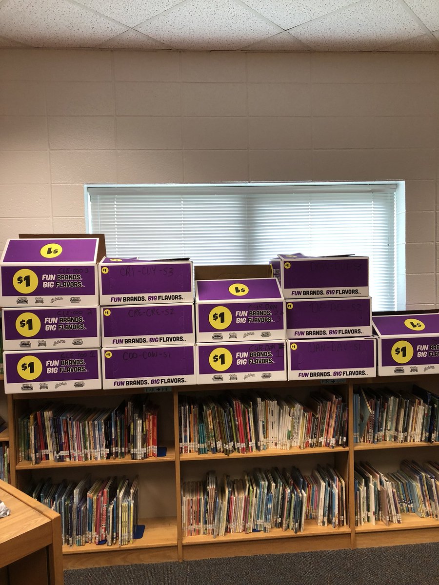 mellophonium's tweet photo. Boxing up books. Library will look a little different in August. @NatcherLibrary @NatcherElem https://t.co/0QR4r83yIU