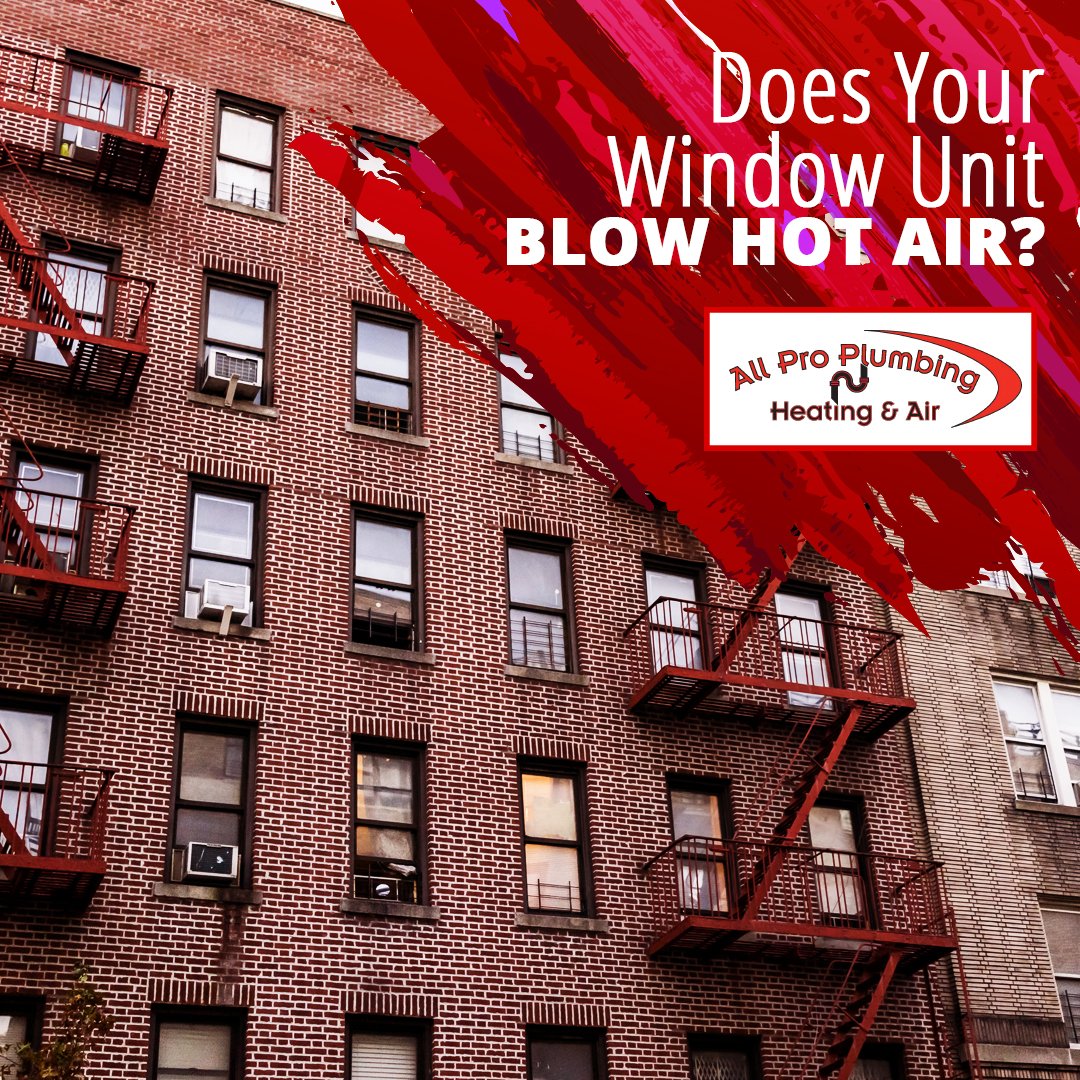 AllPro_Ks's tweet photo. Here are 4 main causes of an air conditioner blowing hot air:
➖ Dirty Air Filters
➖ Refrigerant Leaks 
➖ Dirty Condenser 
➖ Tripped Breaker 
We've got custom solutions for you! 
#CallAPro #InstallOfFame #AllProPlumbingHVAC #HVAC #Plumbing #Kansas #Bathroom #Kitchen #Home https://t.co/fEEtDPdlpY