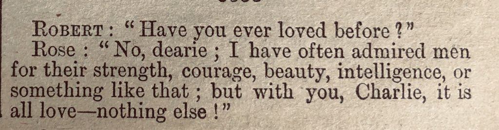 There are *so many* of these jokes in which Victorian women cut amorous men down to size. In this one she even gets his name wrong!- Tit-Bits (1901)