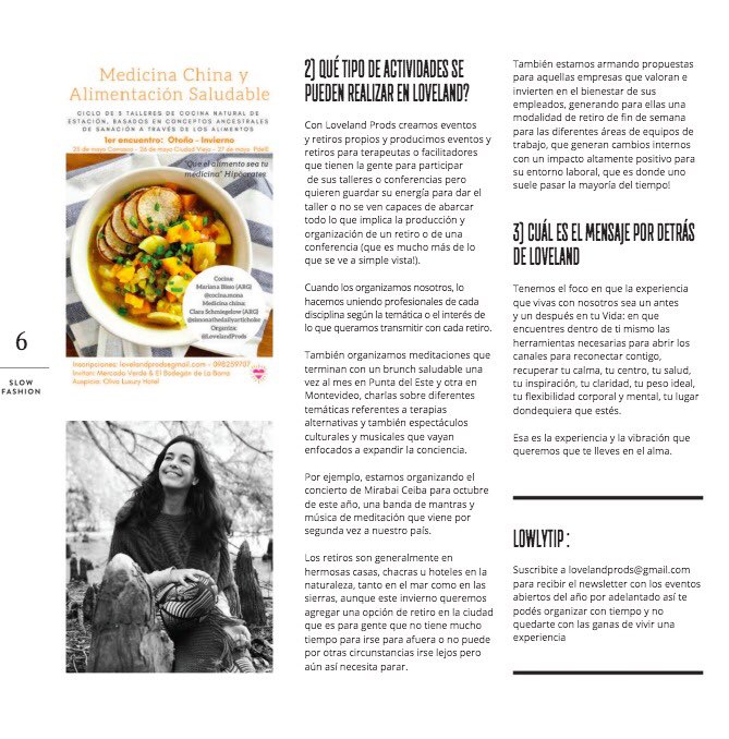 revista_post's tweet photo. ✍ #MacarenaAlgorta :: Una propuesta para bienestar integral cuerpo, mente y alma... #LovelandProds @islowly_ https://t.co/DcJjRVcT5V #POST6AÑOS

Nota
https://t.co/ElP0NIb9As https://t.co/13AyxKiXAj