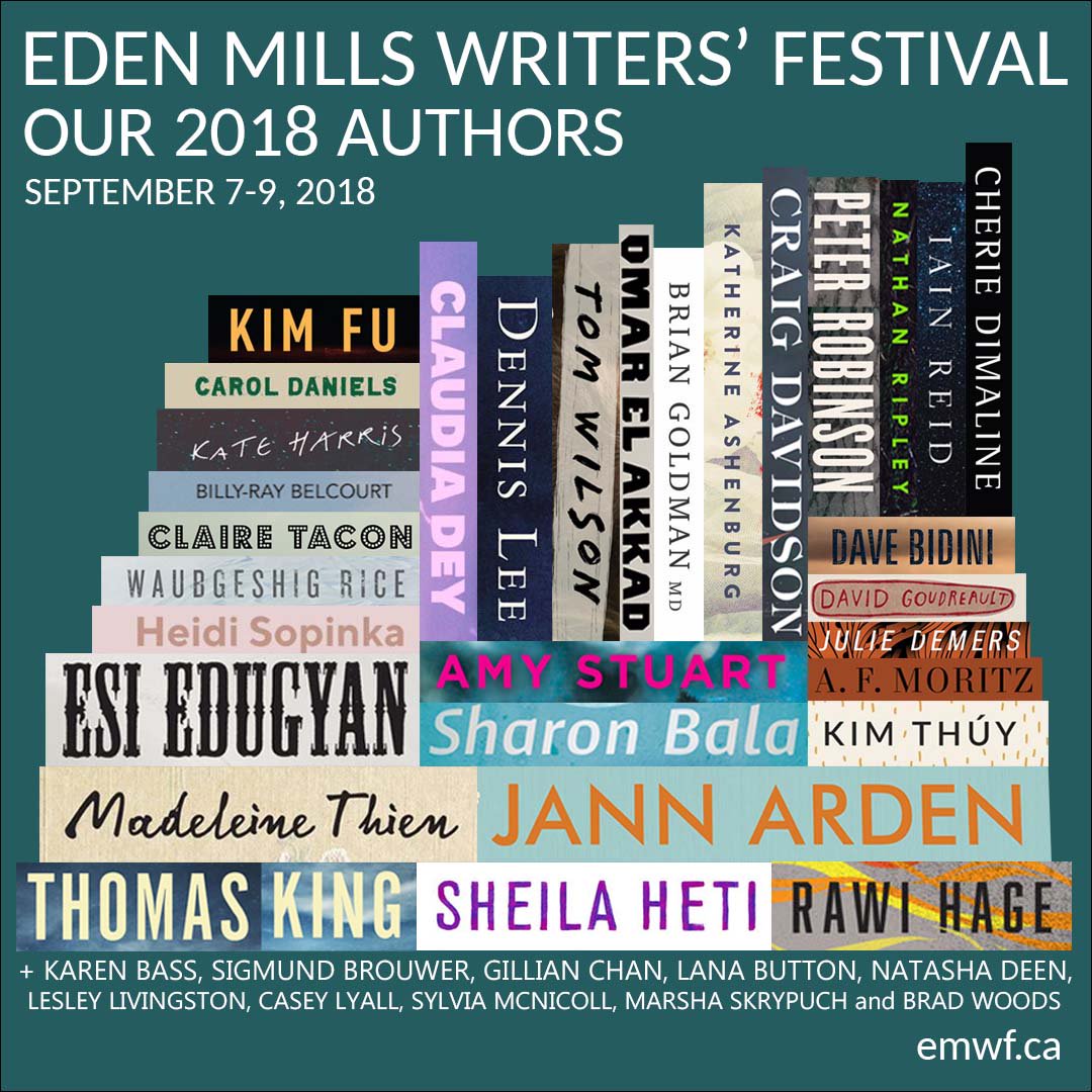 Our 2018 Author Lineup! bit.ly/1xDwOlR @billyrayb <a href="/hockeyesque/">@hockeyesque</a> @CarolDanielsSK @Claudiadey @Omarelakkad <a href="/skimfu/">gi bum</a> <a href="/NightShiftMD/">Dr. Brian Goldman</a> @Sheilaheti @Afmoritz @Reid_iain <a href="/waub/">Waubgeshig Rice</a> @NabenRuthnum @Amyfstuart @Claire_Tacon @Madeleinethien @kimthuyofficiel <a href="/TomWilsonArt/">Tom Wilson Artwork</a> @cherie_dimaline