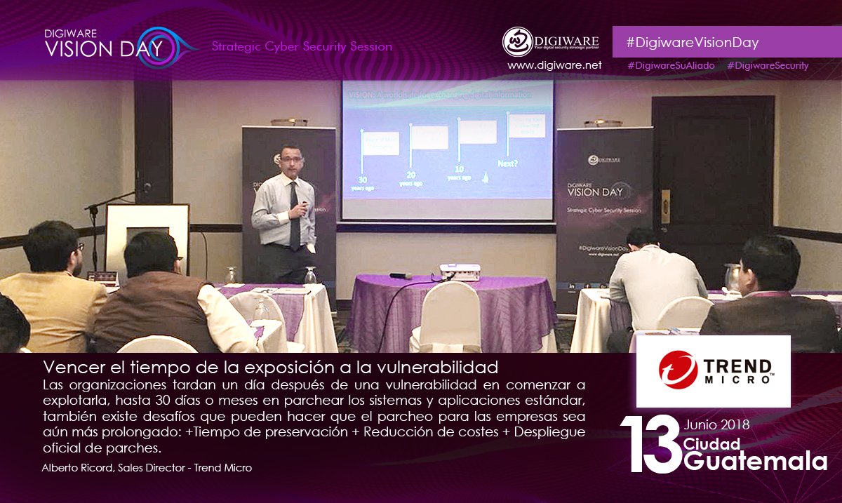digisoc_mdr's tweet photo. Una empresa expuesta a las vulnerabilidades sin duda puede ser víctima. @TrendMicro 🤖#DigiwareVisionDay en Guatemala🤖🤓 #TransformacionDigital #Guatemala #SeguridadDigital #Tecnologia #Security #data #InformationTechnology #Malware #ciberseguridad #cyber #DigiwareSecurity https://t.co/4tXOB7ef5I